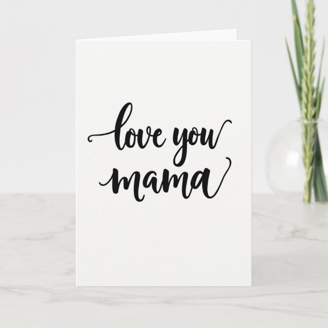 Söt kärlek du mamma-kort kort (Framsida)