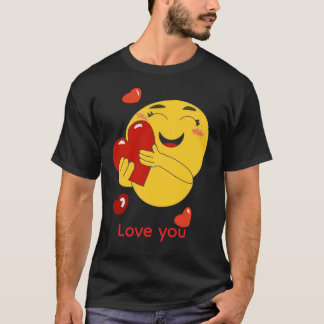 Söt kärlek emoji t-shirt - romantisk hjärtdesign