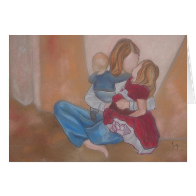 Söt kärlek hälsningskort (Framsidan Horizontal)