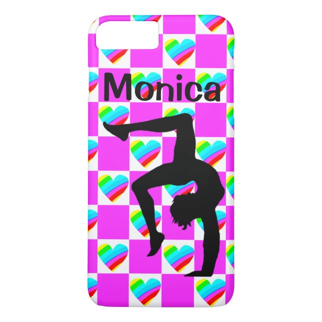 SÖT KÄRLEK HEART PERSONLIG GYMNAST PHONE CASE Case-Mate iPhone SKAL (Baksida)