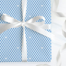 Söt kärlek hjärta gitter mesh snygg blå födelsedag presentpapper