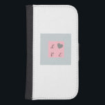 Söt Kärlek Mönster Gift för hennes romska utformni Galaxy S4 Plånbok<br><div class="desc">Denna Söt Rosa och Grått Design visar Kärlek i Ord med lite hjärta. Galaxy Wallet är en underbar gåva till henne. Gå in i sommaren med den här roligten och det här modesta telefonfodralet! Det här telefonfodralet är perfektens tillbehör för att lägga till en bit pizzazz i ditt utseende. Det...</div>