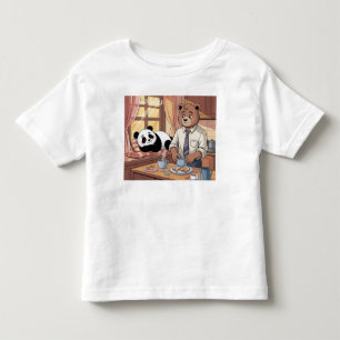 söt kärlek panda & björn rolig t-shirt för barn