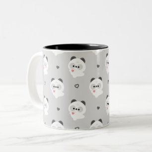 Söt kärlek panda Två-Tonad mugg