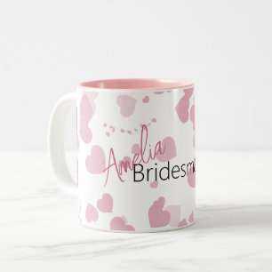 Söt Kärlek Personlig Bridesmaid Två-Tonad Mugg