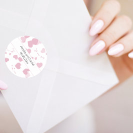 Söt Kärlek Personlig Bröllop Sticker Runt Klistermärke