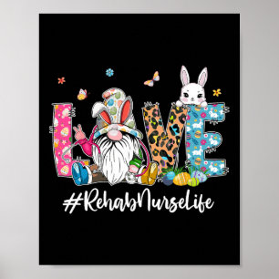 Söt kärlek rehab sjuksköterska liv Gnome kanin öro Poster