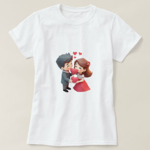 söt kärlek superhjälte t shirt