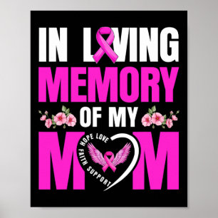 Söt kärleksfull minne av min mamma bröstcancer med poster