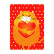 Söt kärlekskatt, vykort