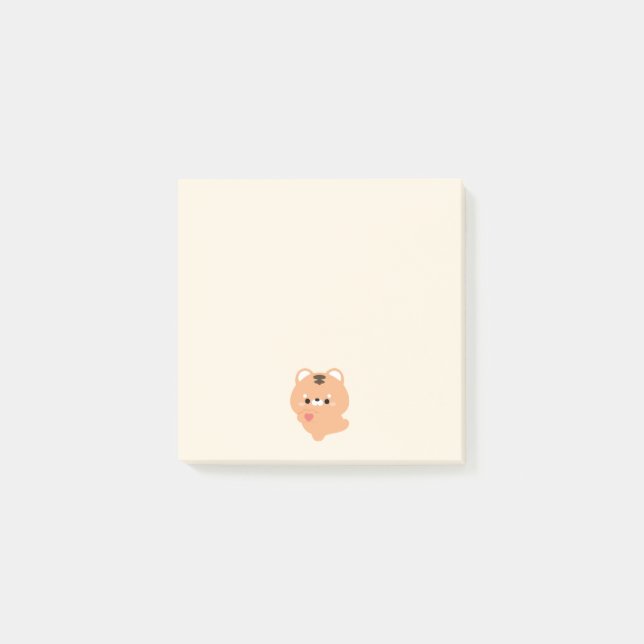 Söt kärlekstiger post-it block (Framsida)