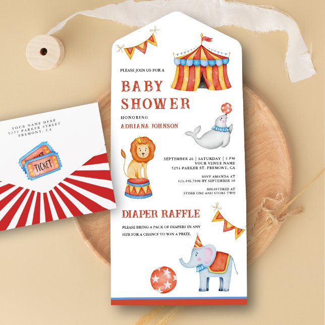 Söt Karneval Cirkus Baby Shower (Skapare uppladdad)