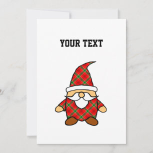 Söt kartong gnome ritning inbjudan