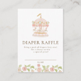 Söt Karusell Blöja Lotteri Baby Shower Kort
