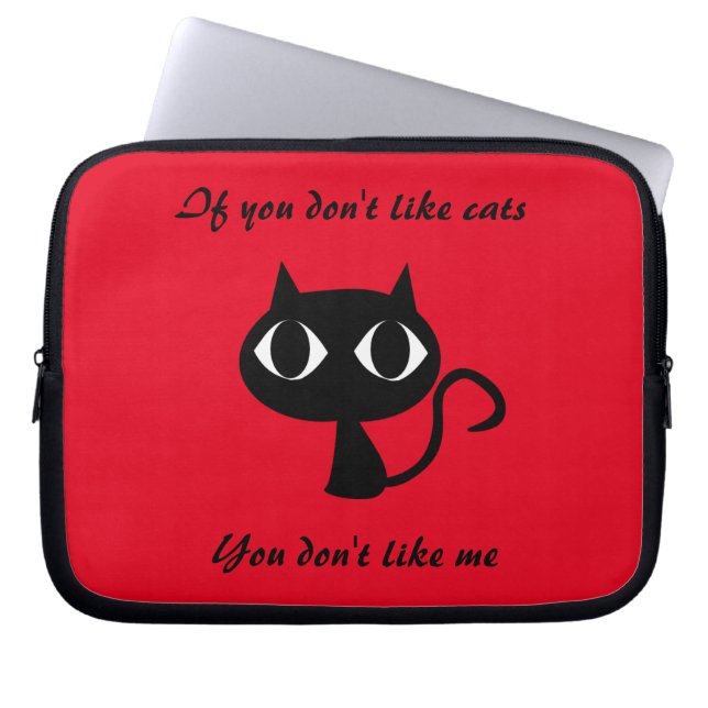 Söt Kat Quoted Laptop sleeve (Framsidan)