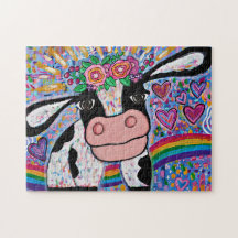 Söt Katie Cow Puzzle 252 Biet