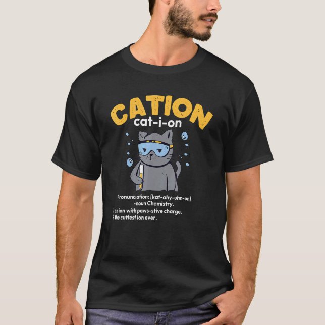 Söt Kation Katt Jon T Shirt (Framsida)
