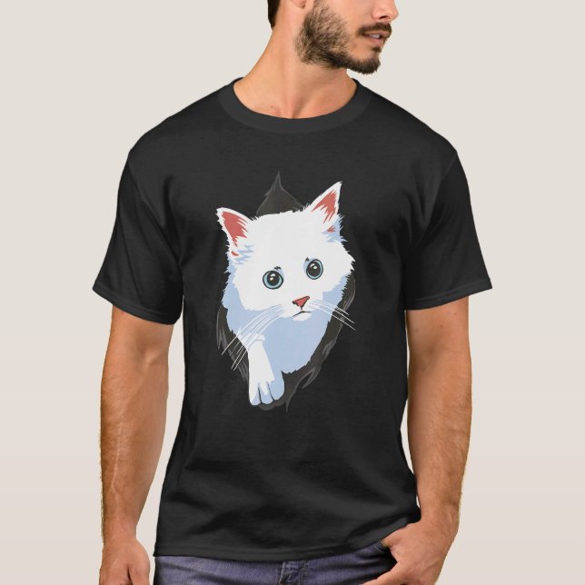 Söt katt 5 t shirt (Framsida)