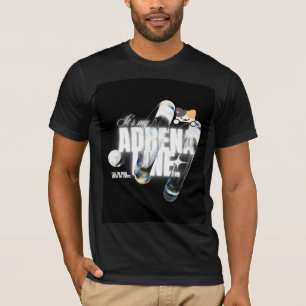 Söt katt & Adrenalin-design t-shirt