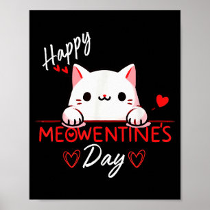 Söt Katt Alla Hjärtans Dag Kärlek För Flickor Kitt Poster