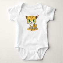 Söt katt baby bodysuit | Leopardutskrifter litet k