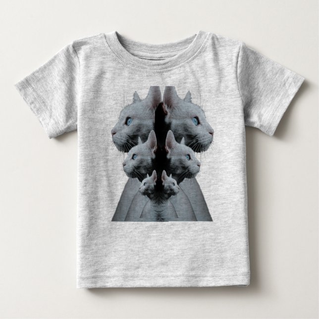 Söt katt barn t-shirt  (Framsida)