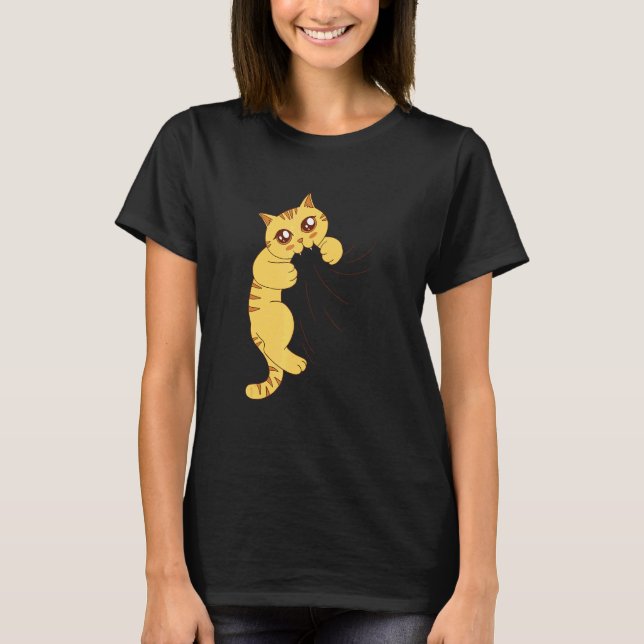 Söt katt bitar för katt t shirt (Framsida)