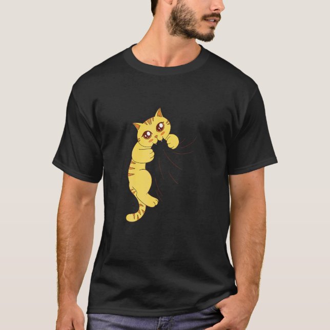 Söt katt bitsar in t shirt (Framsida)