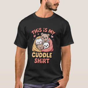 Söt Katt Björn Kanin Det här är min kram T Shirt