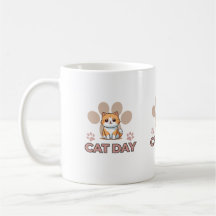 Söt Katt Dag Mugg – Kawaii Kisse Kaffe Kopp