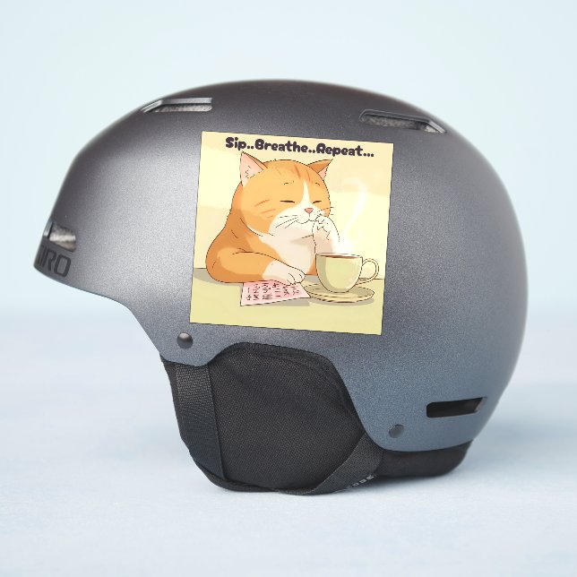 “Söt katt-dekal" Klistermärken (Hjälmsidan)