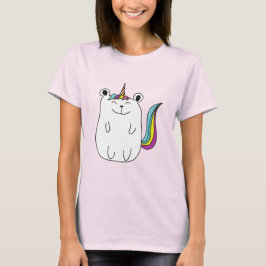 Söt katt enhörning katt kattälskare kattmamma pres t shirt