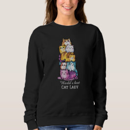 Söt Katt Färgrik Akvarell Rolig Djur Anpassad T Shirt