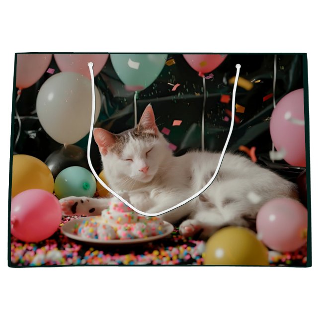 Söt katt födelsedagsfirande design (Framsidan)