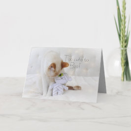 Söt Katt För Söt För Boo! Halloween Kort