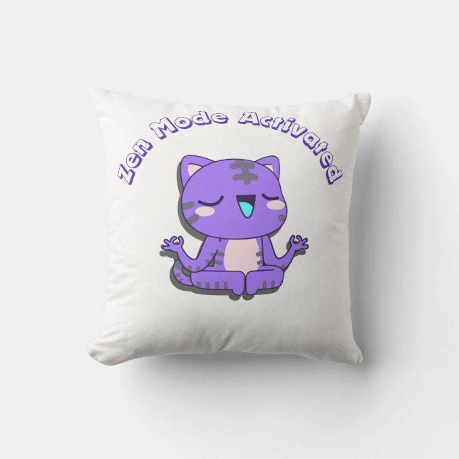 söt katt,Frysläge,Fryst katt Kudde (Framsida)