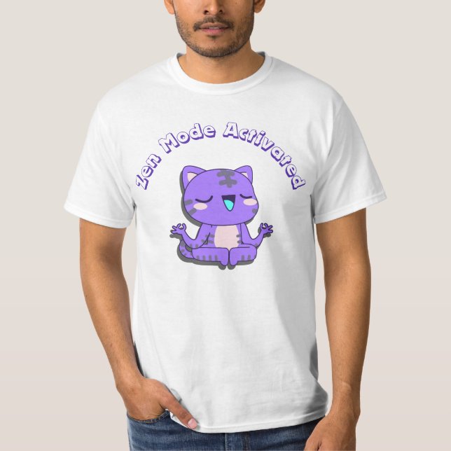 söt katt,Frysläge,Fryst katt T Shirt (Framsida)
