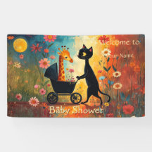 Söt Katt Giraff Bebis Shower