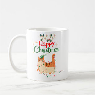 Söt katt 'God Jul' Julmugg Kaffemugg