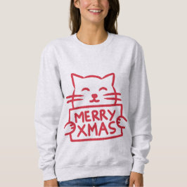 Söt katt God Jul T Shirt