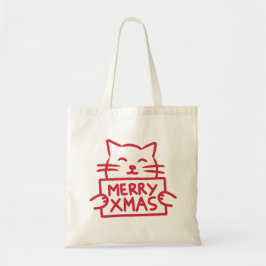 Söt katt God Jul Tygkasse