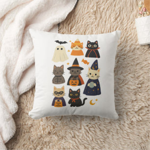 Söt katt Halloween-presentkudde Kudde