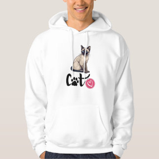 söt katt hoodie