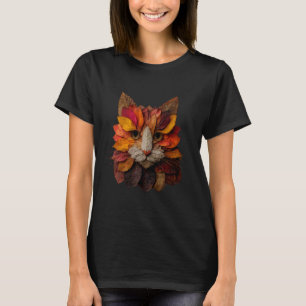 Söt Katt Höst Djur Konst Konstnärlig Höst Estetik T Shirt