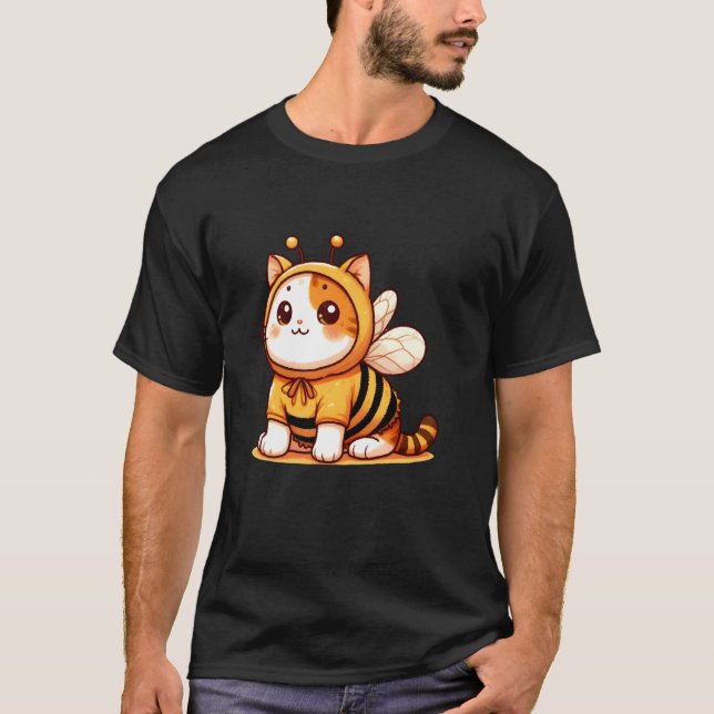 Söt katt i bikostym t shirt (Framsida)