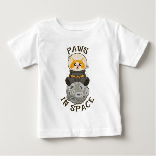 Söt katt i rymden Kattastronaut Kosmiskt djur Måne T Shirt