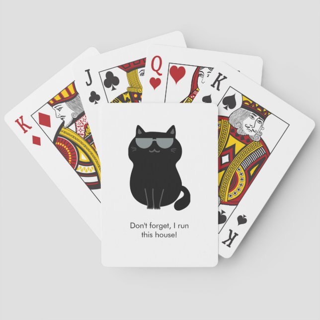 Söt katt - Jag styr det här huset nu!  Casinokort (Baksidan)