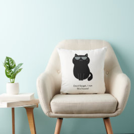 Söt katt - Jag styr det här huset nu! Kudde