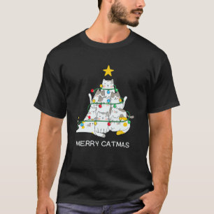 Söt Katt Jul Ree God Jul Kattmas Katt Jul T Shirt