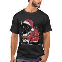 Söt katt jultomte hatt kostym julbelysning